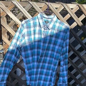 Men's BOSS Blue Plaid Button-Up Shirt